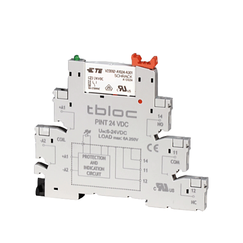 ماژول رله 24VDC تک کنتاکت6A رعد PINT-1C 24 VDC-6A