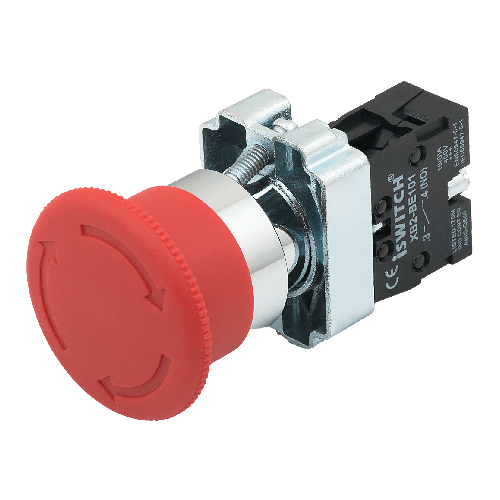 کلید فشاری قارچی چراغدار قطر 16 آی سوئیچ